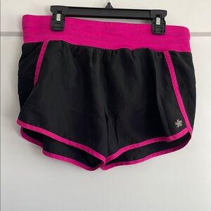 Women's Black and Pink Shorts